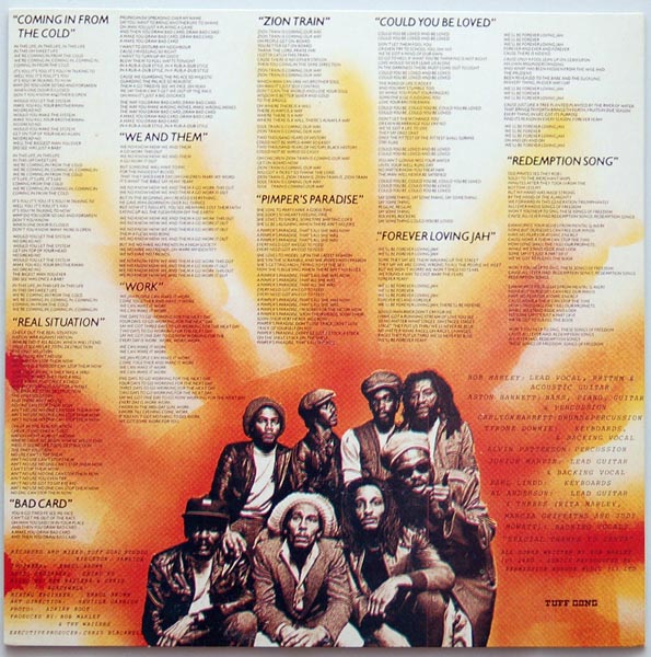 Back cover, Marley, Bob - Uprising